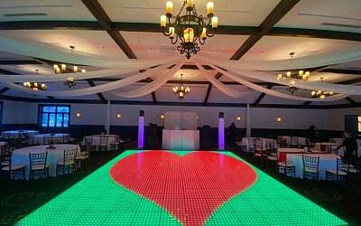  TOP DANCE TP-M878 LED Dance Floor Lighted Up A Grand Wedding Scene in LA