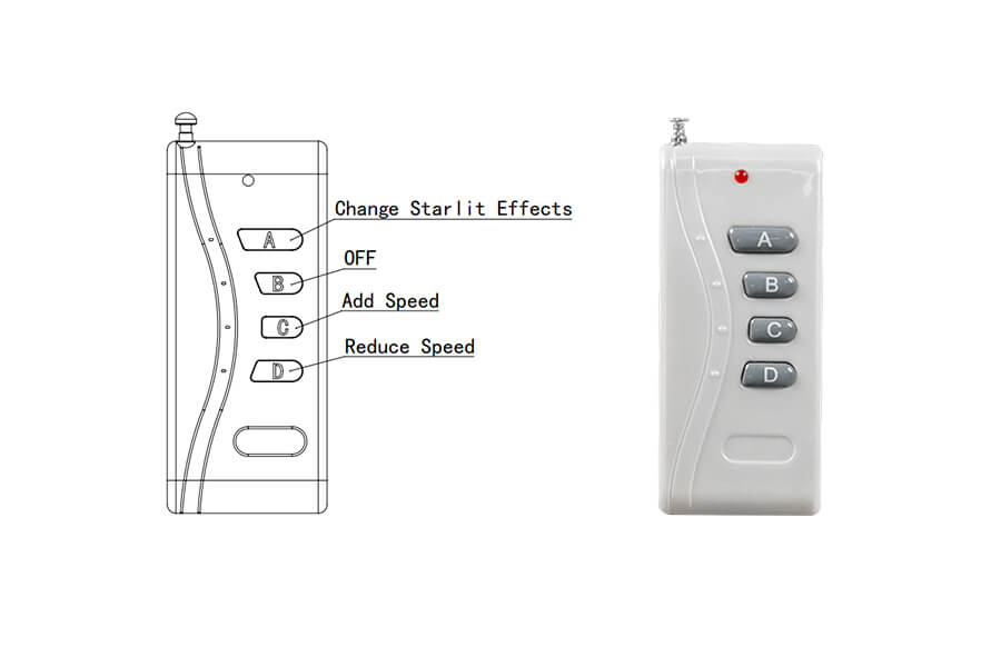 Remote control for Pure white LED starlit dance floor
