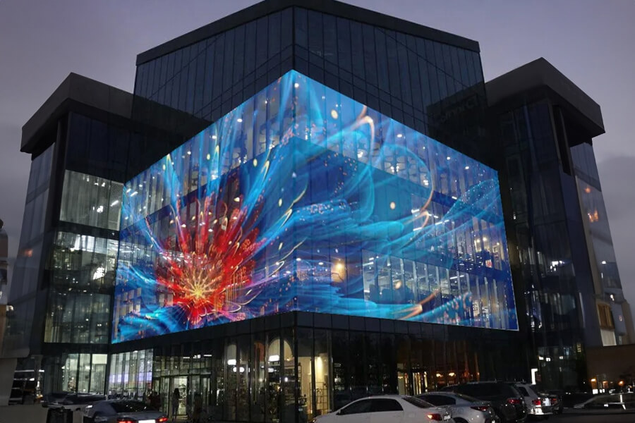 building of transparent led film