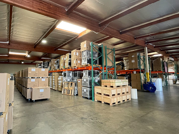 inside the warehouse