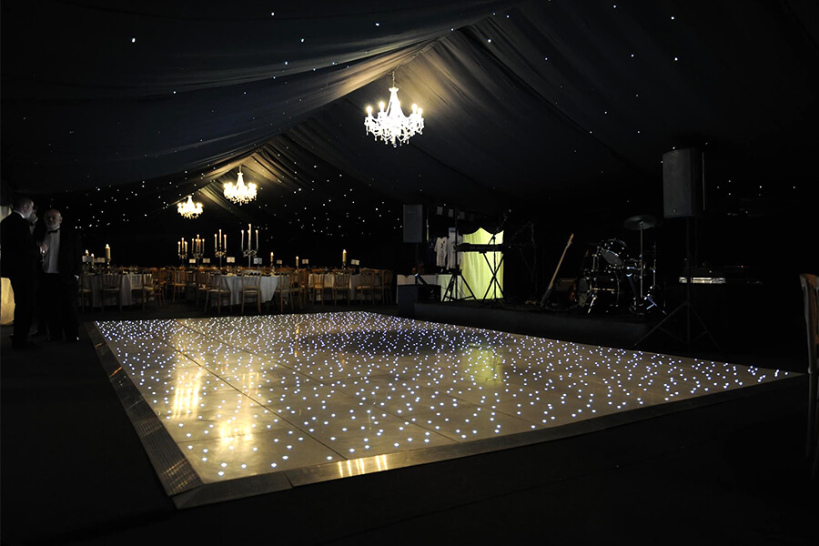 starlit dance floor for wedding