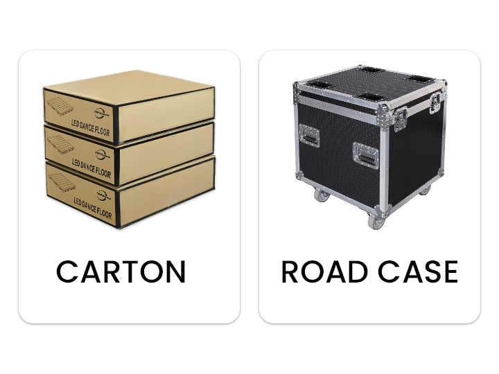 LED Dance Floor carton and flight box packaging