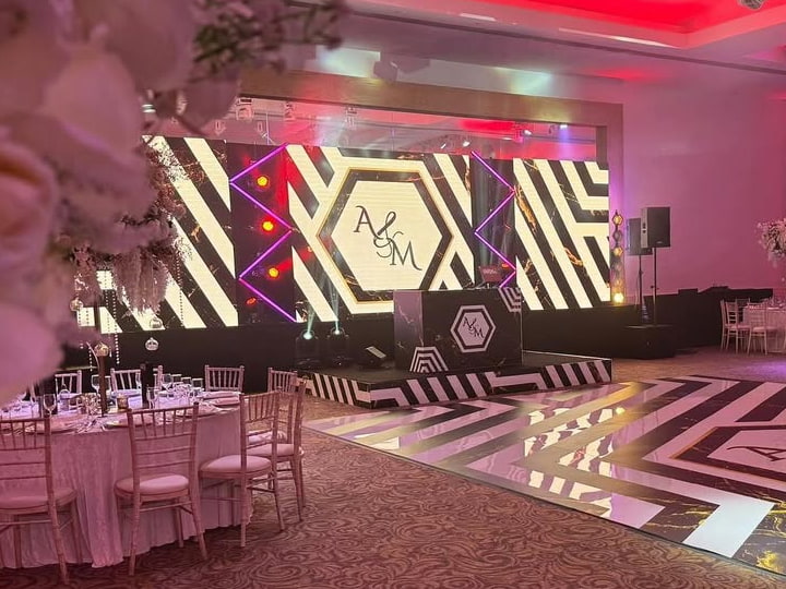 LED Screen Wedding Scene