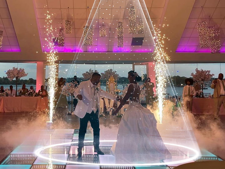 The bride and groom dance for the first time