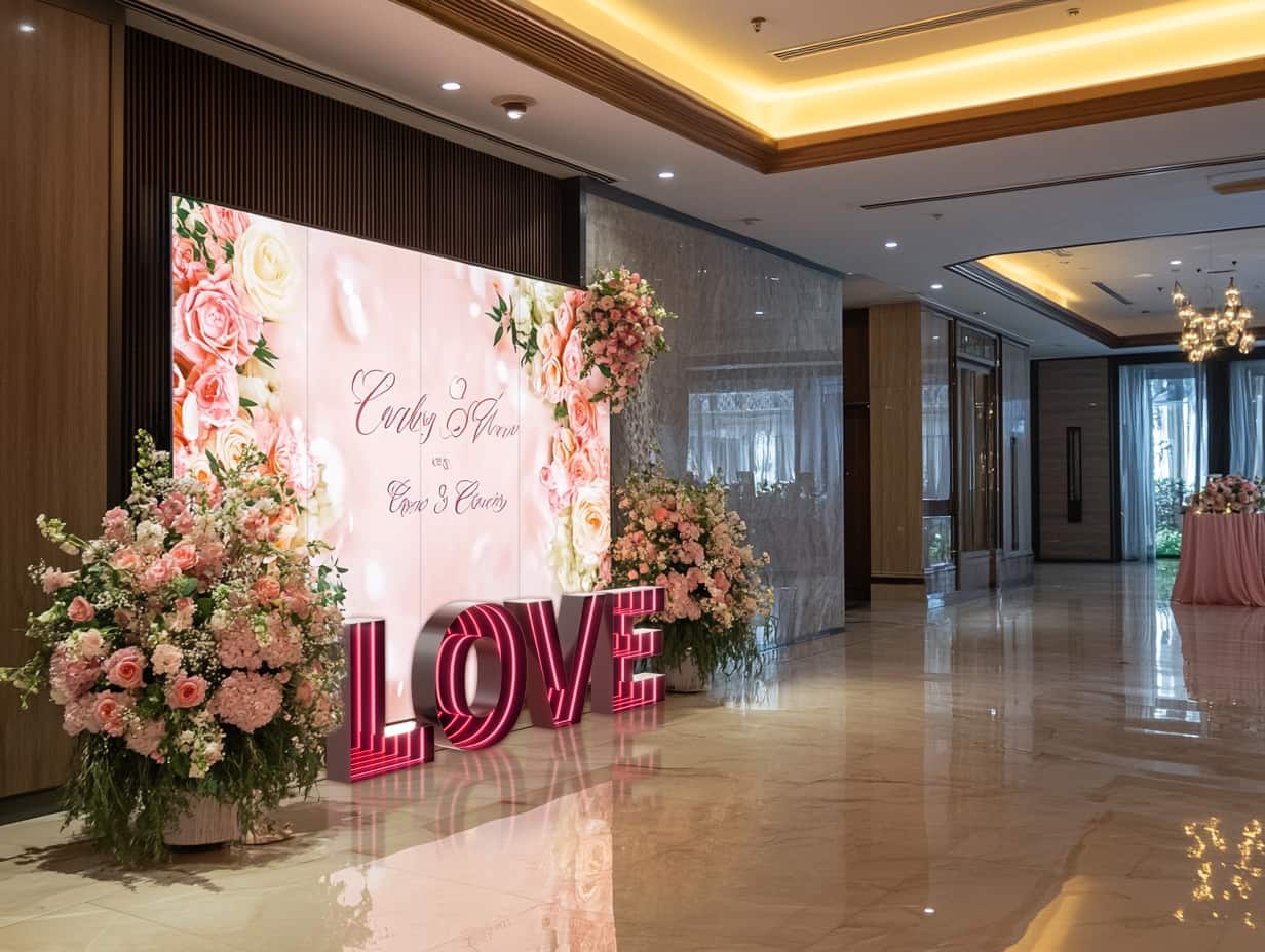 Wedding reception office entrance