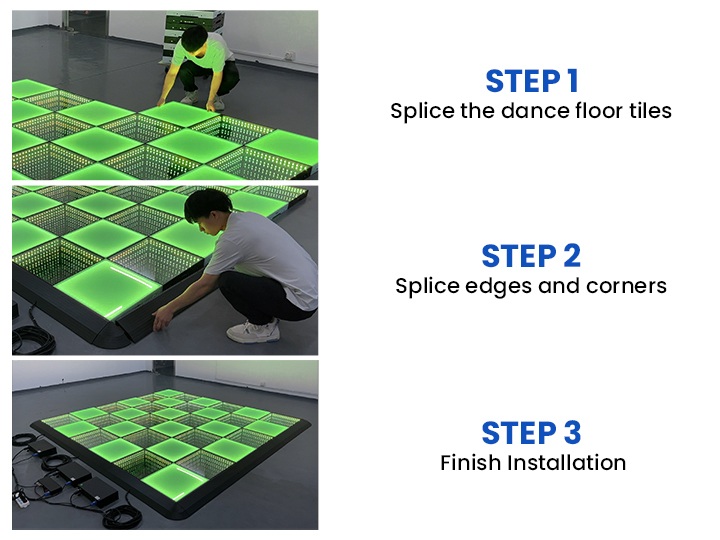 Process of Easy Install Flooring splicing