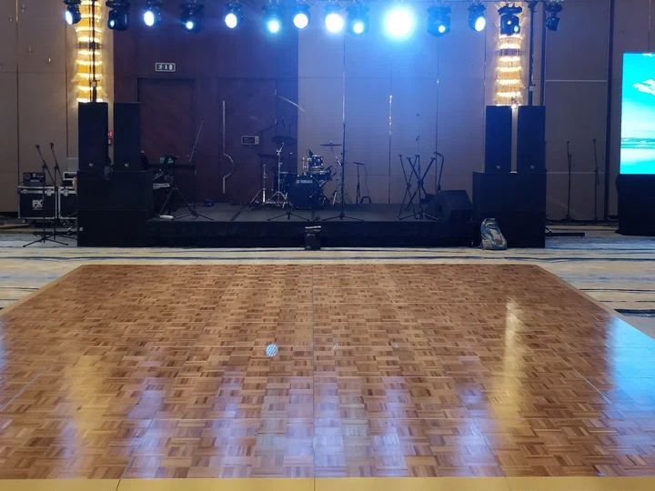 Traditional wooden portable dance floor