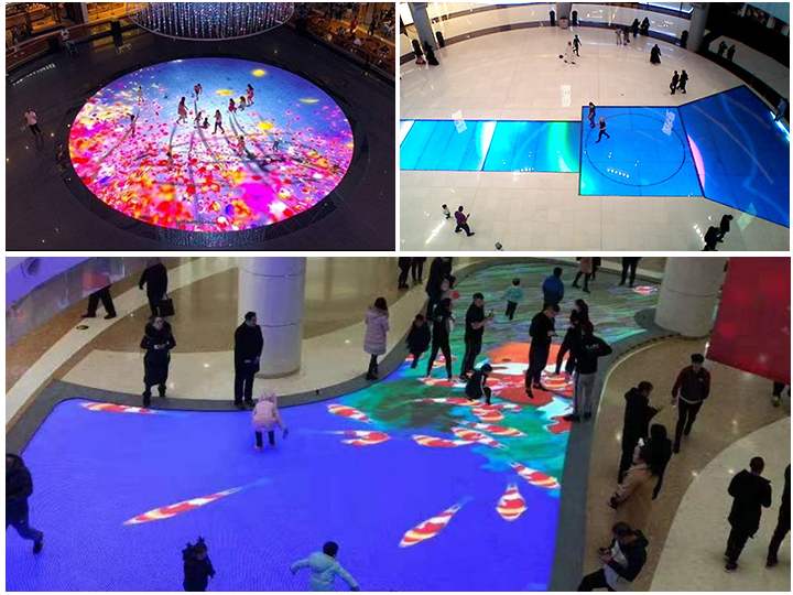 Various LED floor configurations for different event sizes