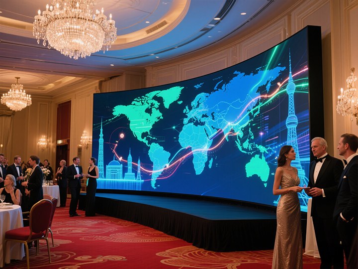 Immersive-corporate-event-with-curved-party-LED-screens