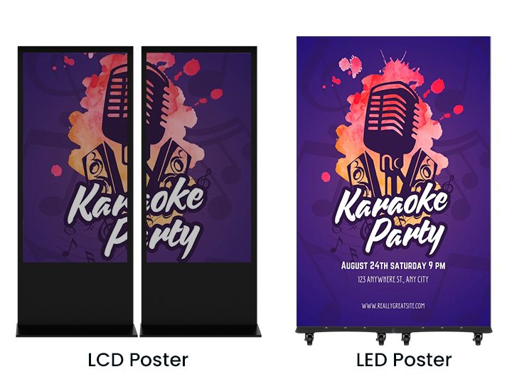 LCD Poster Vs. LED Poster