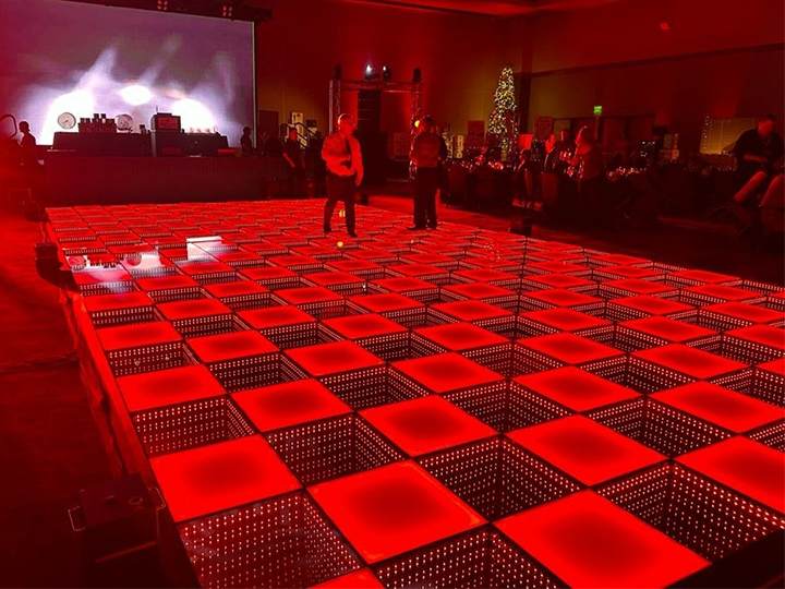 Versatile frosted mirror finish light up dance floor