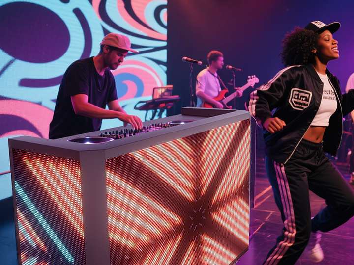 LED Screen DJ Booth in Festivals Concert