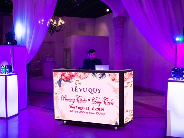 LED Screen DJ Booth in Weddings Parties